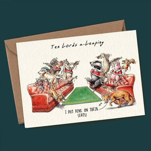 Funny Animals Christmas Card Set (Set of 12)