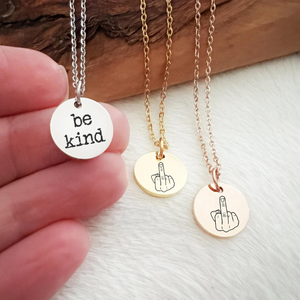 Double Sided Middle Finger Necklace (Buy 2 Get 1 FREE)