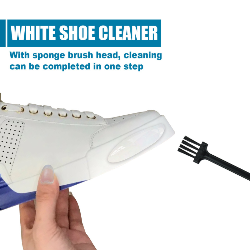 Shoe Whitener Cleansing for Sneakers,White Shoe Polish for Sneakers,White  Shoe Cleaner, Soft Brush Head, Shoe Cleaner Kit for White Shoes, Leather