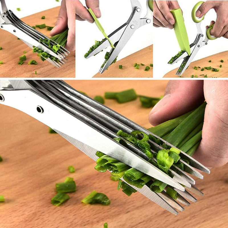 Vegetable Kitchen Scissors - 5 Blades