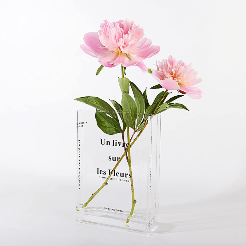 Homezo™ Clear Book Vase for Flowers