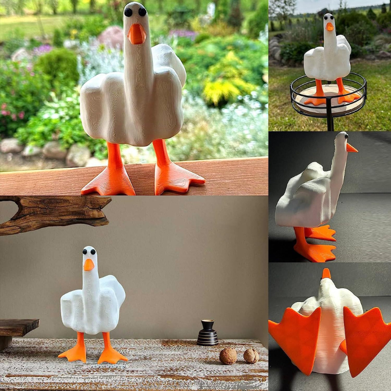 3D printed DUCK YOU - RUBBER DUCK MIDDLE FINGER -NO SUPPORTS