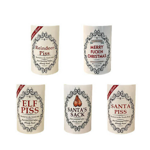 Funny Christmas Wine Labels (Set of 5)