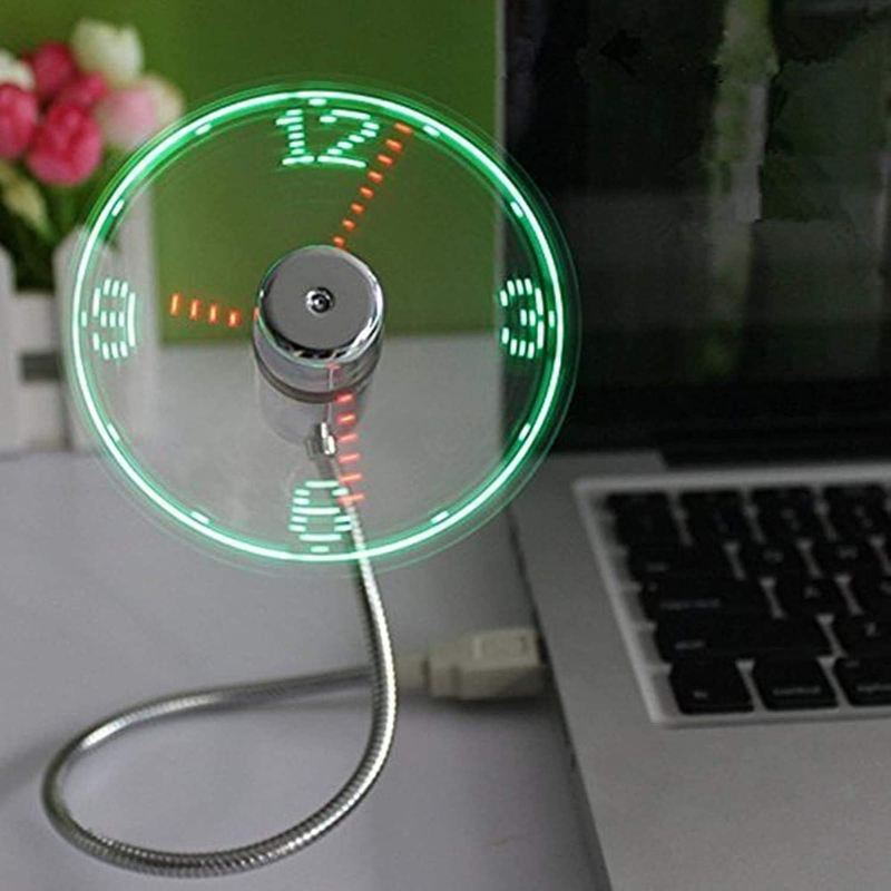 Homezo™ LED USB Clock Fan