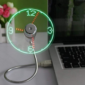 Homezo™ LED USB Clock Fan