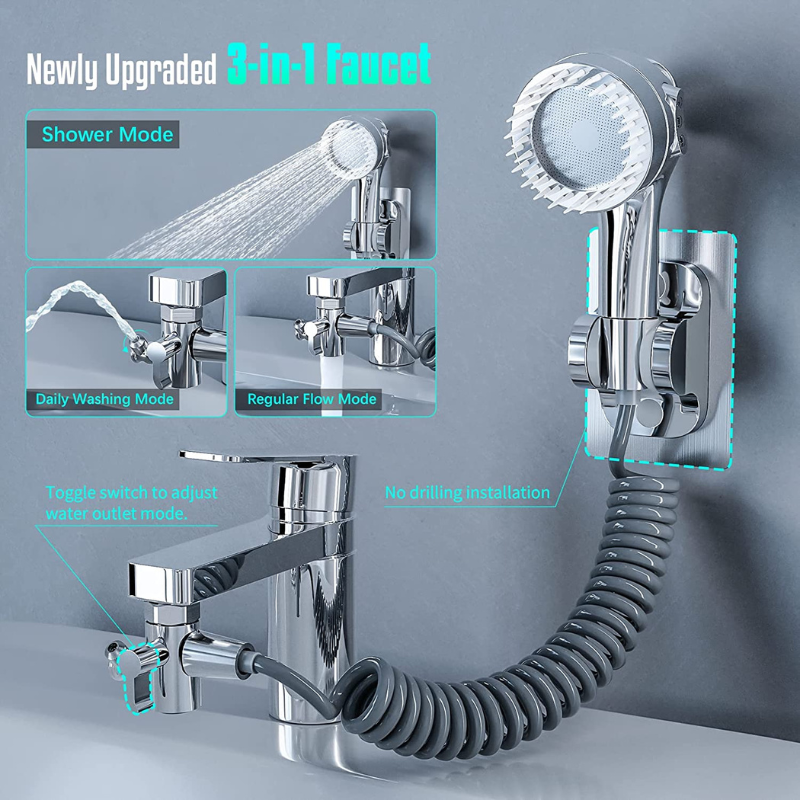 Homezo™ 3-in-1 Handheld Massage Shower Set