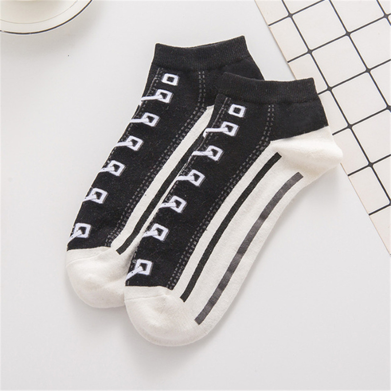 Homezo™ Canvas Shoes Pattern Socks (Set of 5 pairs)