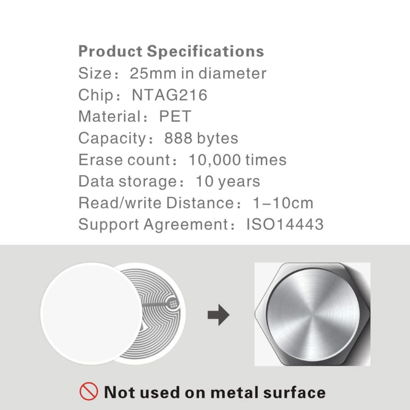 Homezo™ NTAG216 NFC Tags (Set of 10)