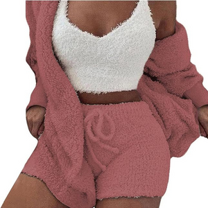 Homezo™ Sexy Fuzzy 3 Piece Outfits