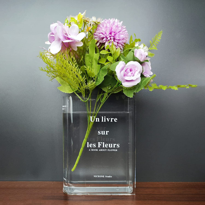 Homezo™ Clear Book Vase for Flowers