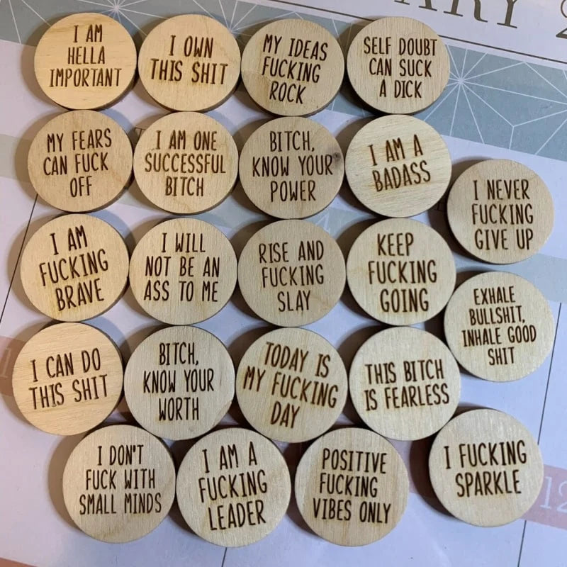 Sweary Affirmation Discs  (Set of 22 Pcs) - Buy 2 Sets Get 1 Set FREE