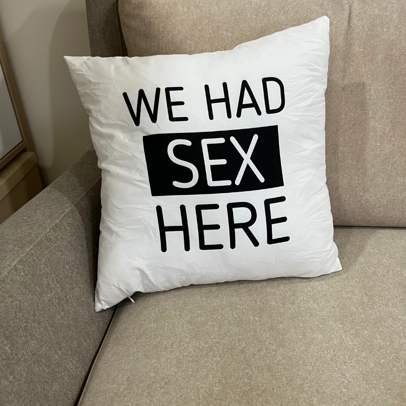 We Had Sex Here And Here Pillows