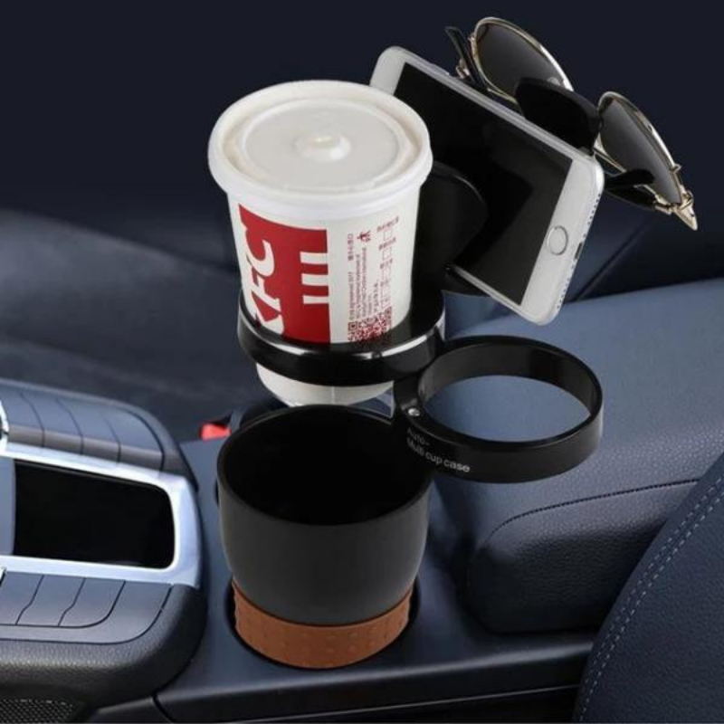 Heart Horse Cup Holder Portable Multifunction Vehicle Seat Cup Cell Phone  Drinks Holder Box Car Interior Organizer (Black)