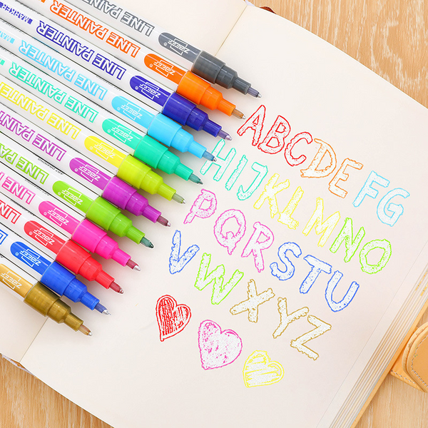 outline markers – set of 16 outline marker pens