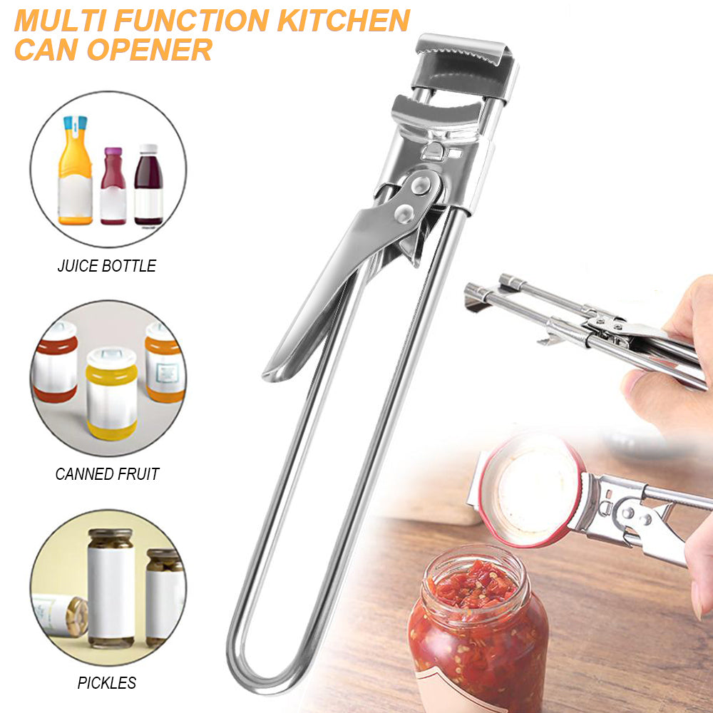 Can Opener, Adjustable Stainless Steel Can Opener, Multi-function