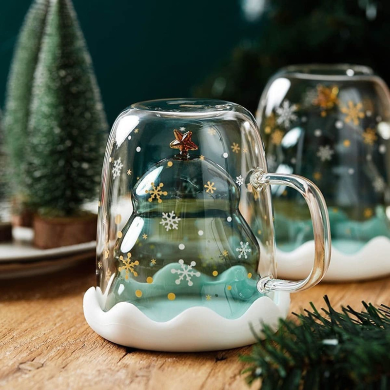 Homezo™ Christmas Tree Glass Mug