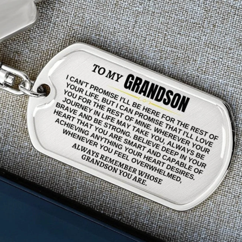 Homezo™ To My Grandson Personalized Keychain (Buy 2 Get 1 FREE)