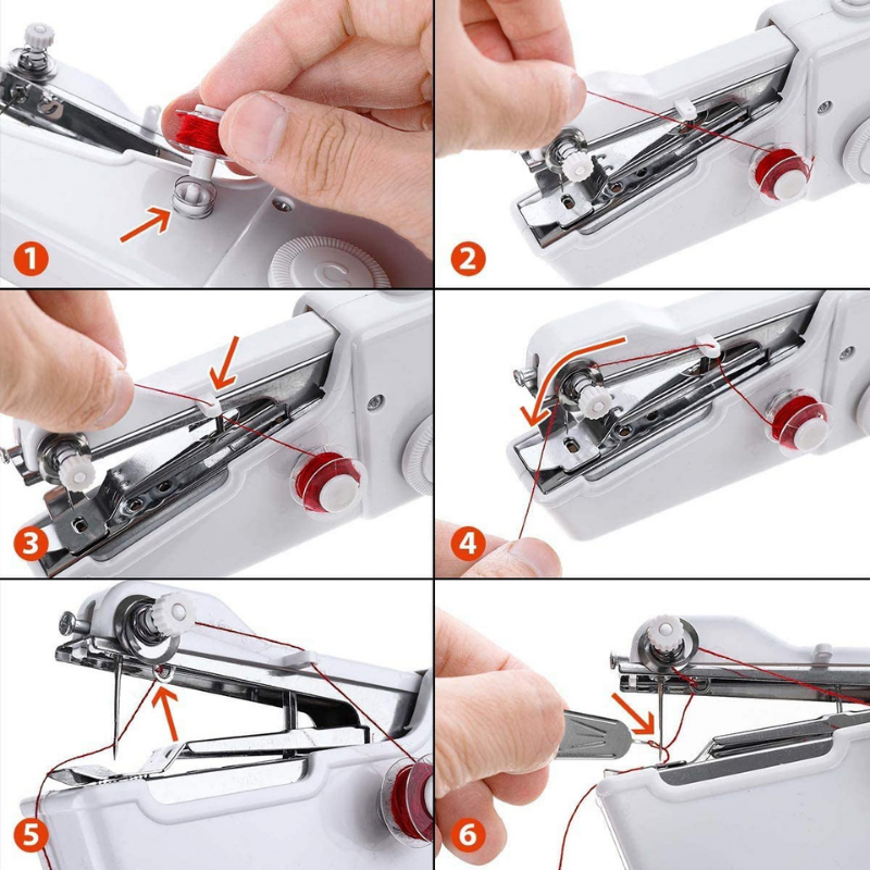 Handheld Sewing Machine Portable, Xereizo Mini Sewing Machine for Quick  Stitching Pocket-Sized Hand Held Sewing Device for Home, and Travel DIY
