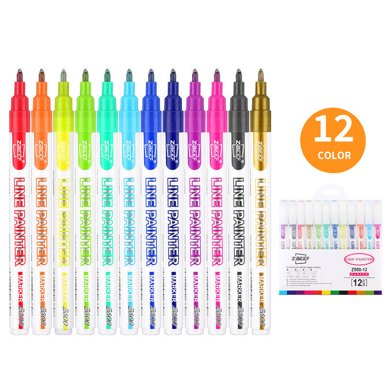 Colorations Metallic Shimmer Outline Markers - Set of 12