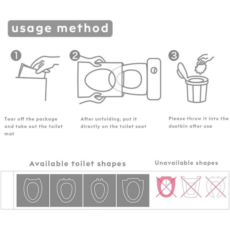 Homezo™ Disposable Toilet Seat Cover (Set of 10)