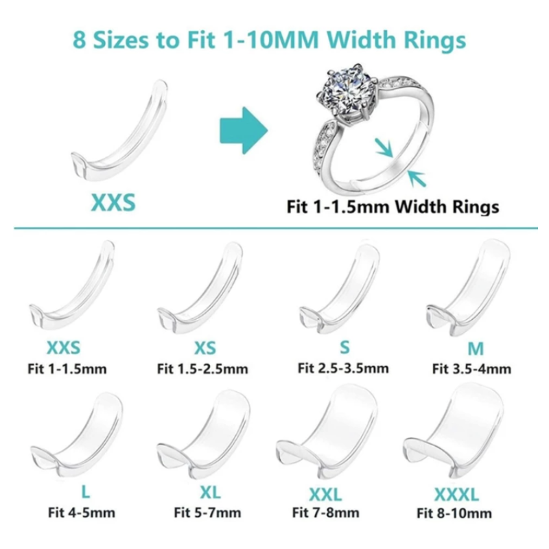 Homezo™ Invisible Ring Adjusters (Set of 8)