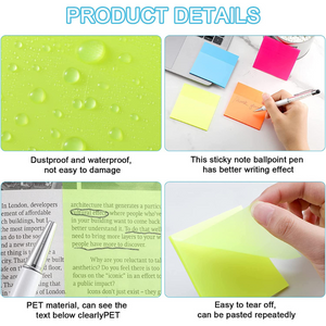 Homezo™ Transparent Sticky Notes (400 sheets)