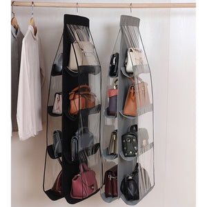 OrganizePro Hanging Handbag Organizer Dust Proof Wardrobe Storage
